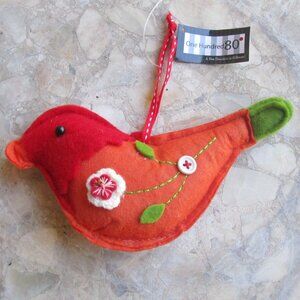 Wool Felt Bird Ornament New with tag